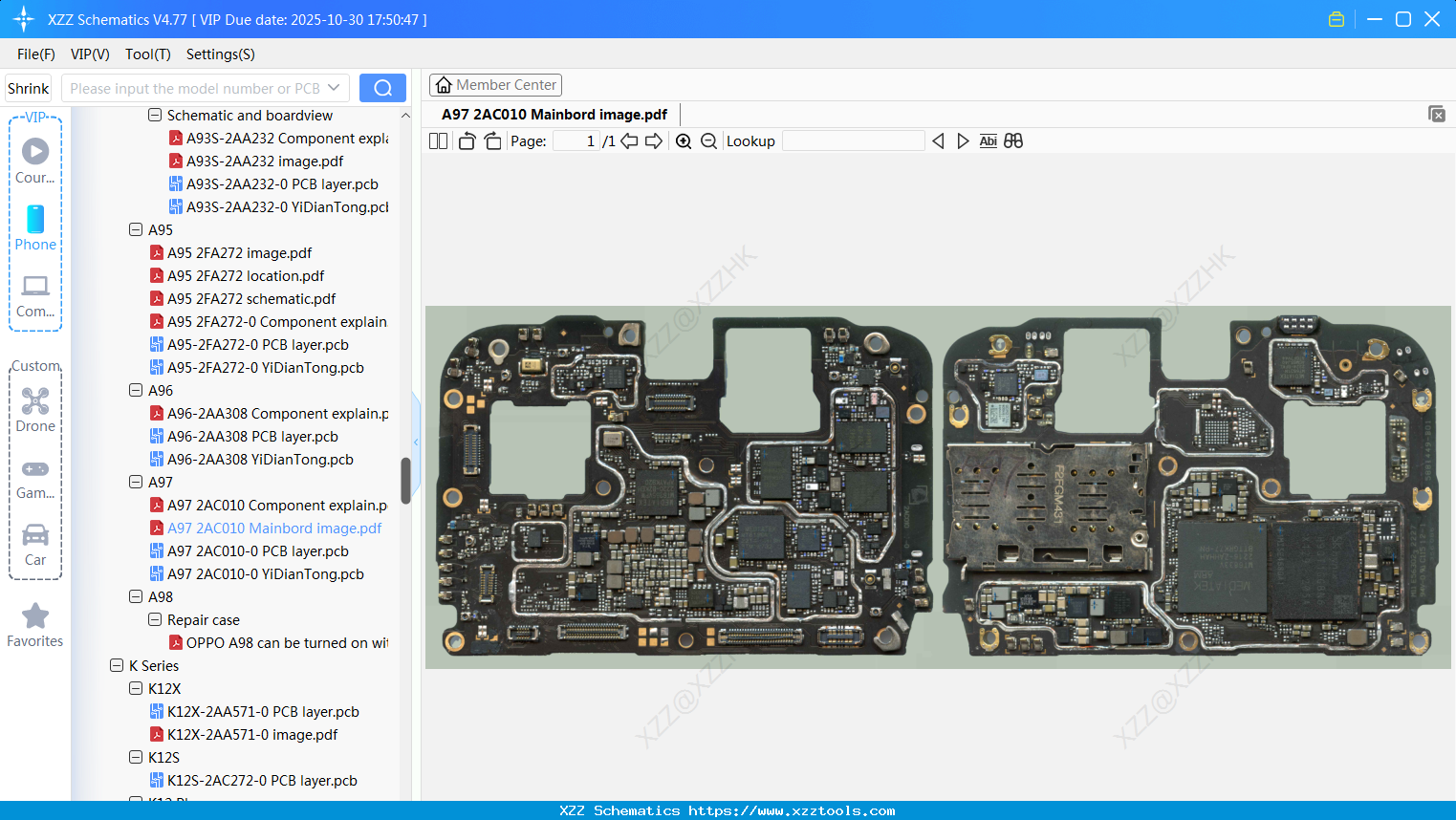 OPPO A97 2AC010 Mainbord Image